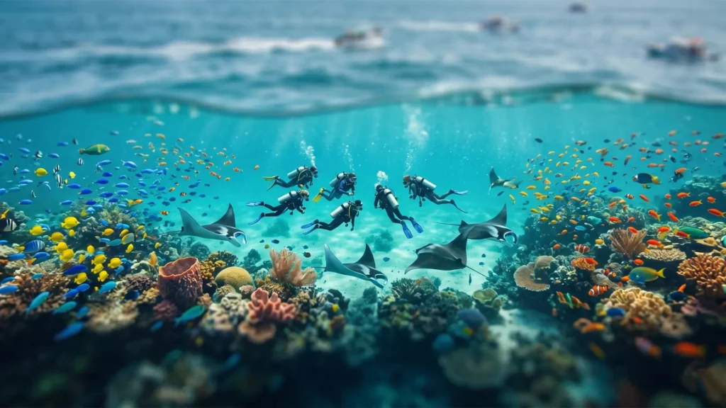 Buceador explorando un arrecife en Cozumel, tendencias del buceo en México 2026